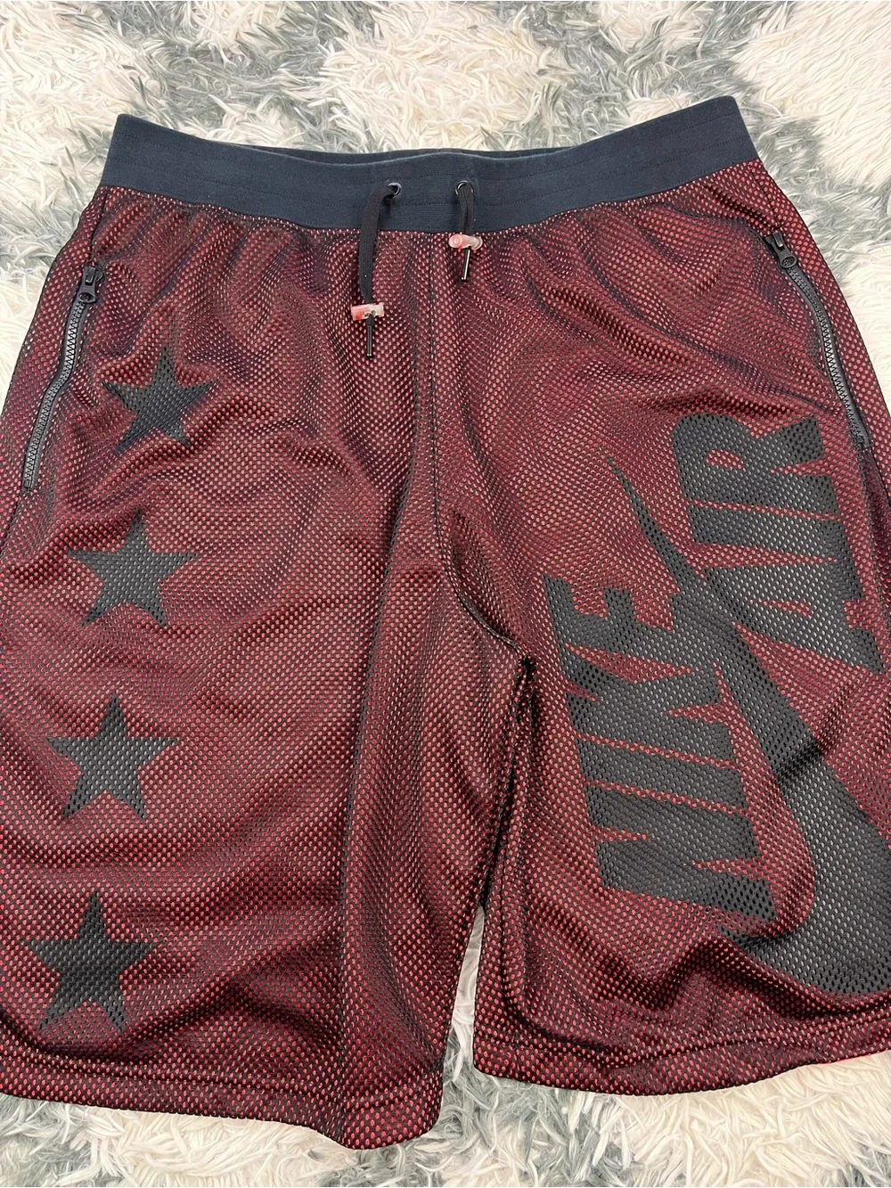 Nike Air Mens Basketball Shorts XL Black Red Air Pivot V3` Drawstring 778060-010